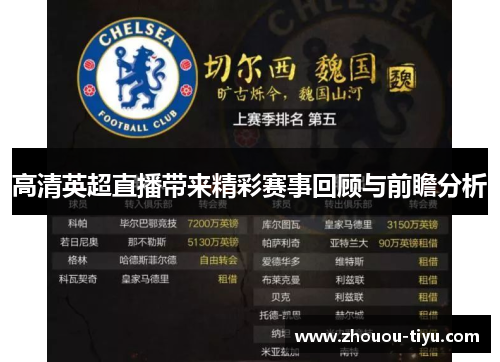 高清英超直播带来精彩赛事回顾与前瞻分析